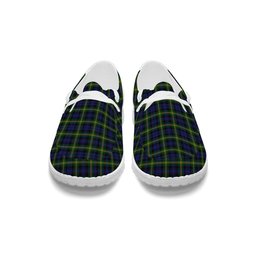 ScotsTee Shop Scottish Gordon of Esslemont Tartan Plaid Canvas Loafer Shoes