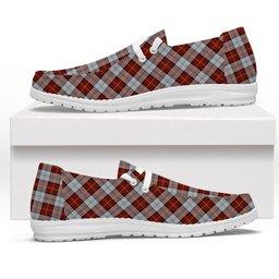 ScotsTee Shop Scottish Gillies Red Dress Tartan Plaid Canvas Loafer Shoes