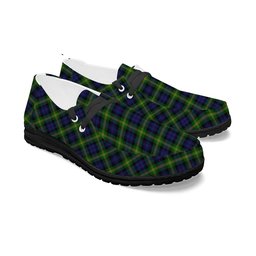 ScotsTee Shop Scottish Gordon of Esselmont Tartan Plaid Canvas Loafer Shoes