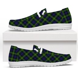 ScotsTee Shop Scottish Gordon of Esselmont Tartan Plaid Canvas Loafer Shoes