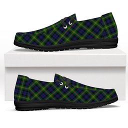 ScotsTee Shop Scottish Gordon of Esselmont Tartan Plaid Canvas Loafer Shoes