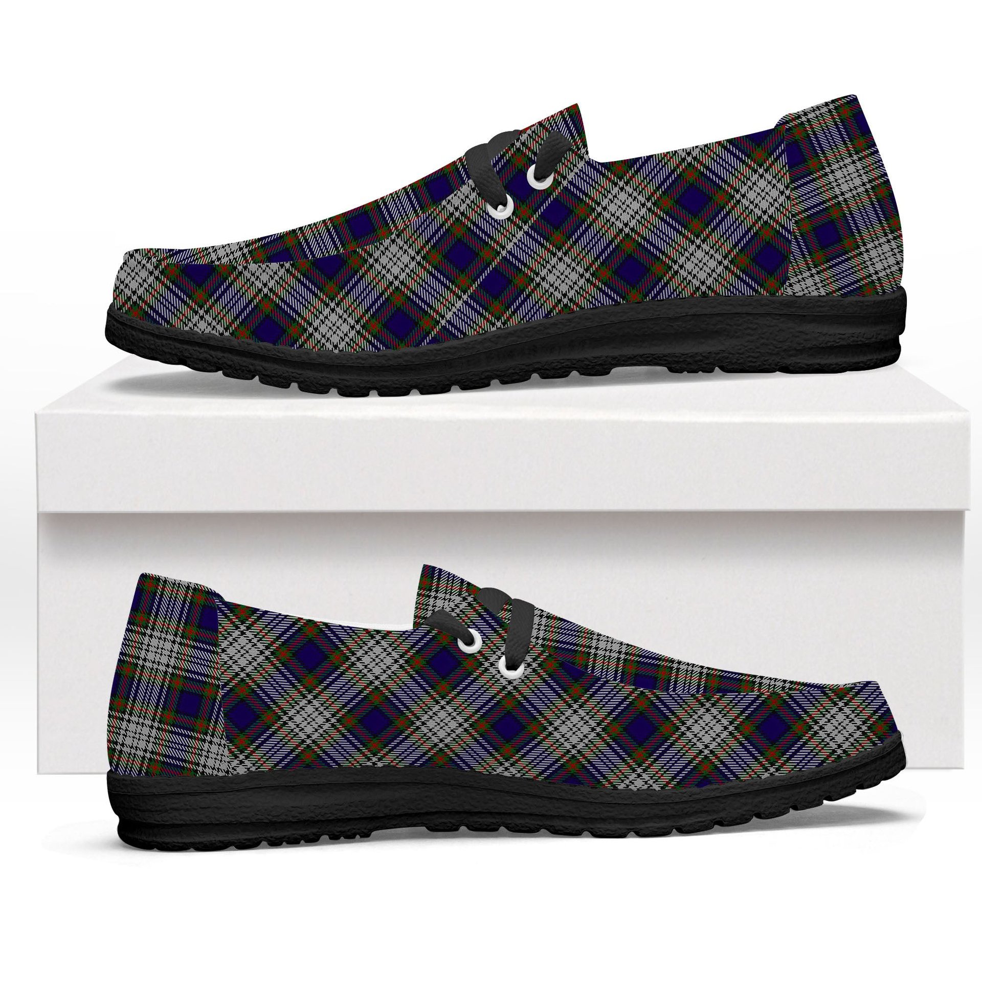 ScotsTee Shop Scottish Highfield Dress Tartan Plaid Canvas Loafer Shoes