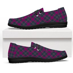 ScotsTee Shop Scottish Gregor Hunting Modern Tartan Plaid Canvas Loafer Shoes