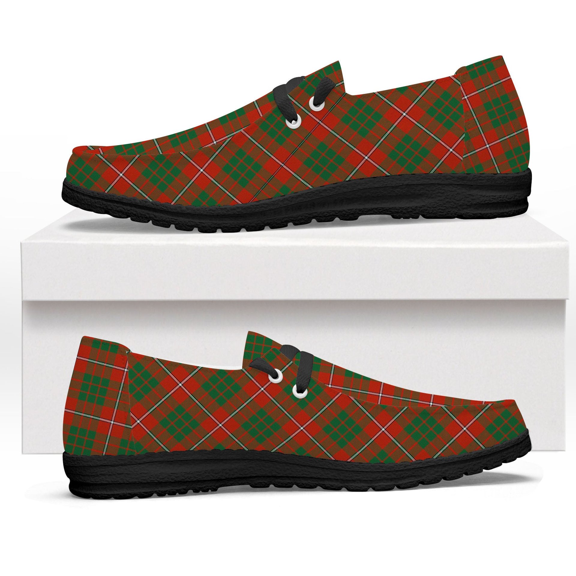 ScotsTee Shop Scottish Gregor of Balquhidder Ancient Tartan Plaid Canvas Loafer Shoes