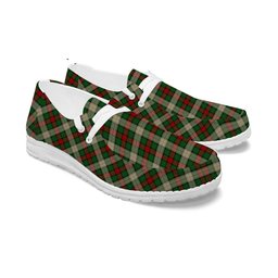 ScotsTee Shop Scottish Hohenzollern Staff Tartan Plaid Canvas Loafer Shoes