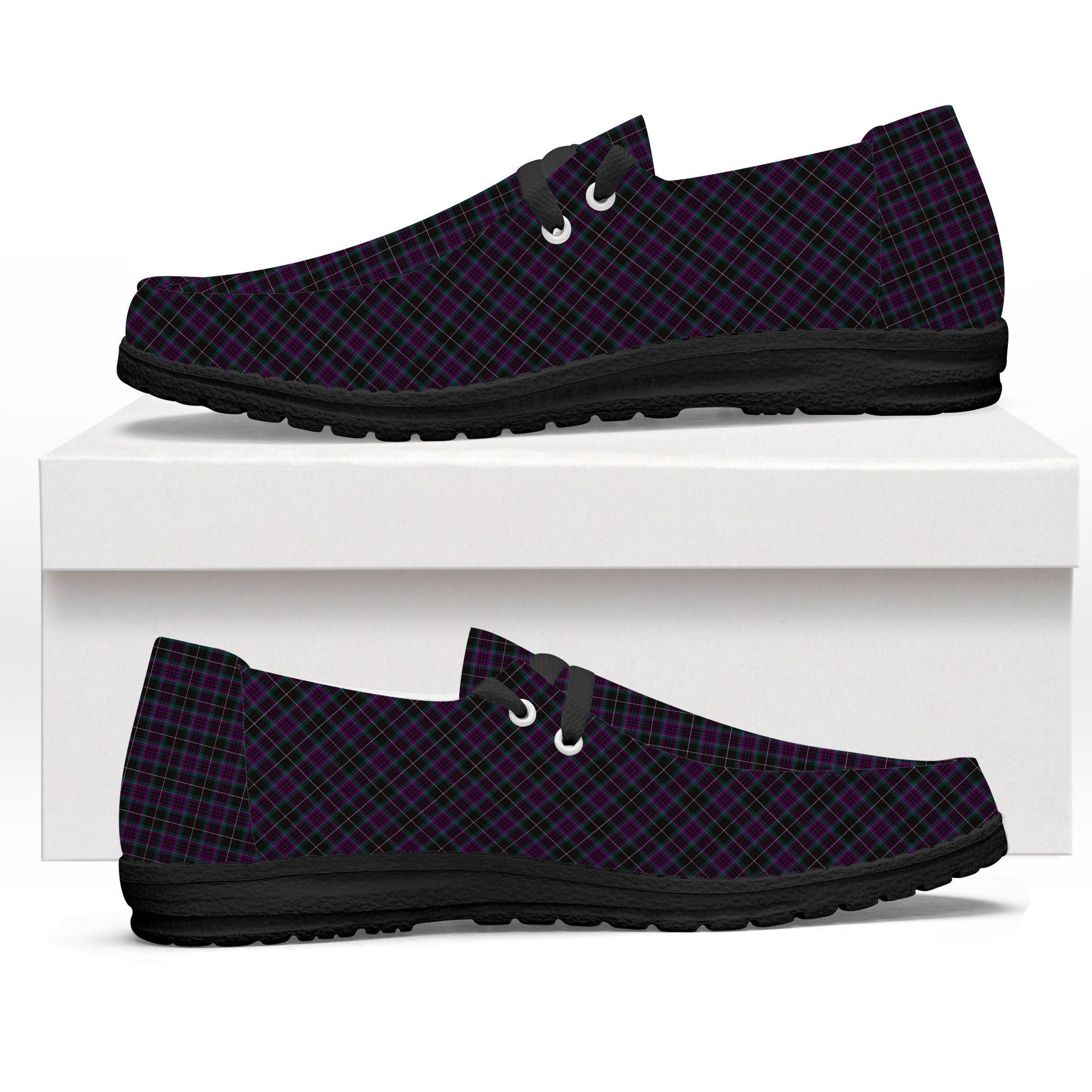 ScotsTee Shop Scottish Harriss Dylan & Family Tartan Plaid Canvas Loafer Shoes