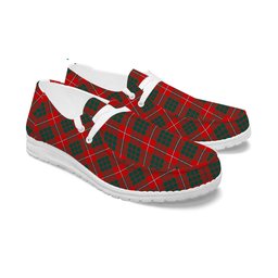 ScotsTee Shop Scottish Gregor of Balquhidder Modern Tartan Plaid Canvas Loafer Shoes