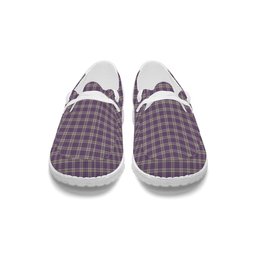 ScotsTee Shop Scottish Harris Lilac Tartan Plaid Canvas Loafer Shoes