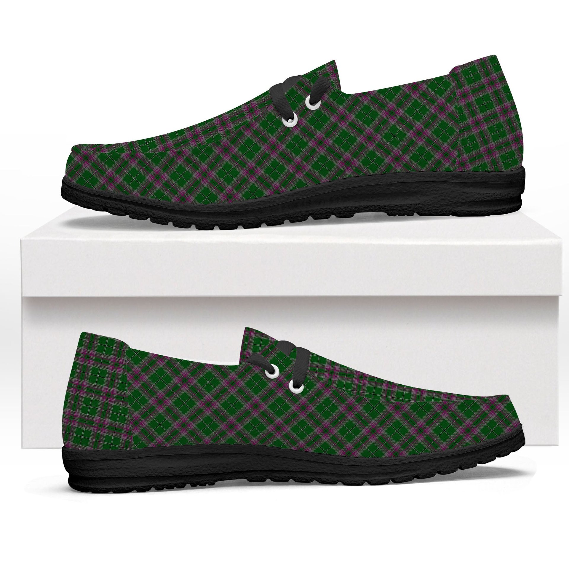 ScotsTee Shop Scottish Gray Hunting Tartan Plaid Canvas Loafer Shoes