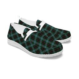 ScotsTee Shop Scottish Hislop Hunting Tartan Plaid Canvas Loafer Shoes