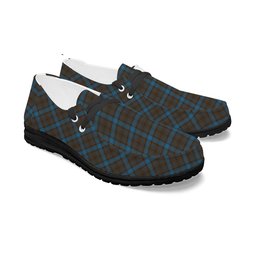 ScotsTee Shop Scottish Hanna of Leith yellow line Tartan Plaid Canvas Loafer Shoes