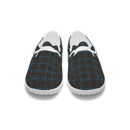 ScotsTee Shop Scottish Hanna of Leith yellow line Tartan Plaid Canvas Loafer Shoes