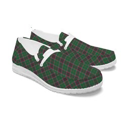 ScotsTee Shop Scottish Gray Hunting Modern Tartan Plaid Canvas Loafer Shoes