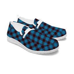 ScotsTee Shop Scottish Hume Ancient Tartan Plaid Canvas Loafer Shoes