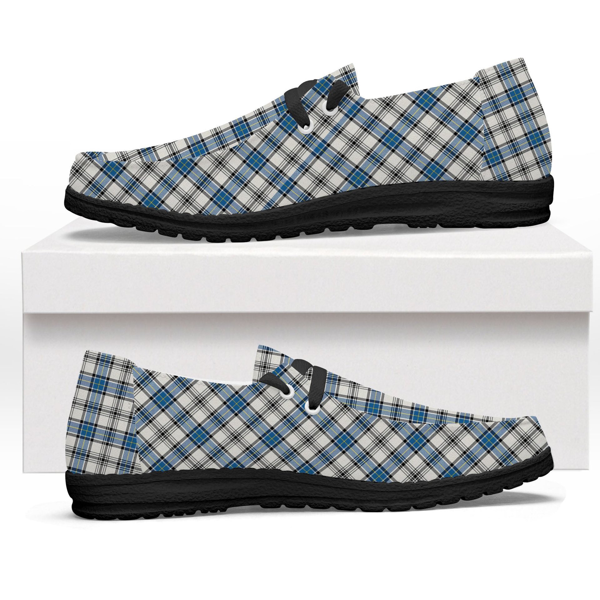 ScotsTee Shop Scottish Hannay Ancient Tartan Plaid Canvas Loafer Shoes