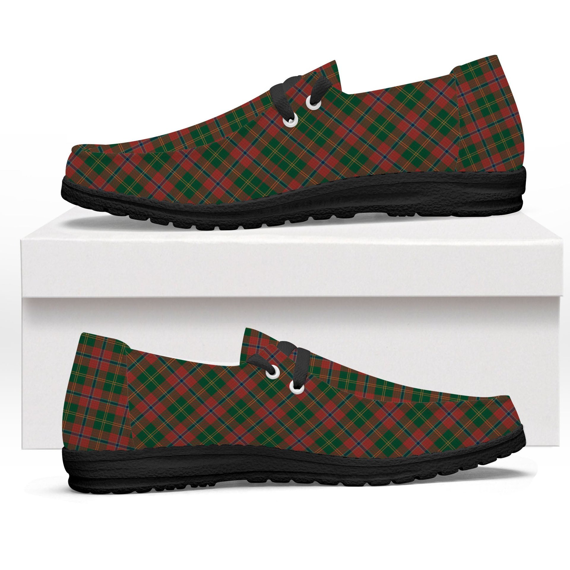 ScotsTee Shop Scottish Hutcheson Tartan Plaid Canvas Loafer Shoes