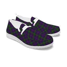 ScotsTee Shop Scottish Hay of Megginch Tartan Plaid Canvas Loafer Shoes