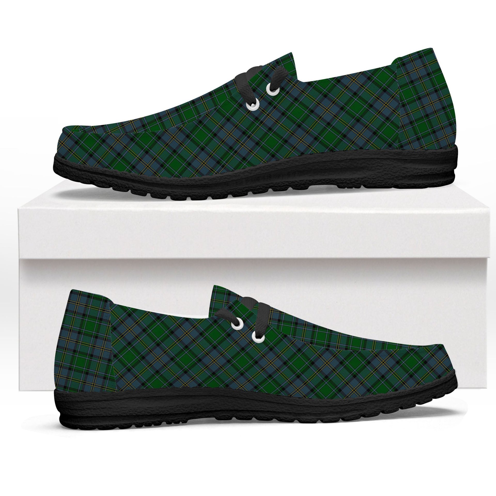 ScotsTee Shop Scottish Hope Vere Lochcarron Tartan Plaid Canvas Loafer Shoes