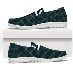ScotsTee Shop Scottish Hunter of Hunterston Modern Tartan Plaid Canvas Loafer Shoes