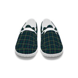 ScotsTee Shop Scottish Hunter of Hunterston Modern Tartan Plaid Canvas Loafer Shoes