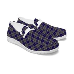 ScotsTee Shop Scottish Hanna of Stirlingshire Tartan Plaid Canvas Loafer Shoes