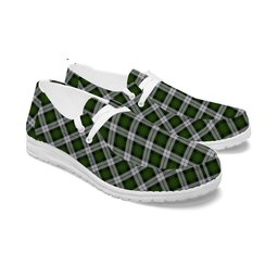 ScotsTee Shop Scottish Gunn Mrs Jane of Kirkhill House Wick Tartan Plaid Canvas Loafer Shoes
