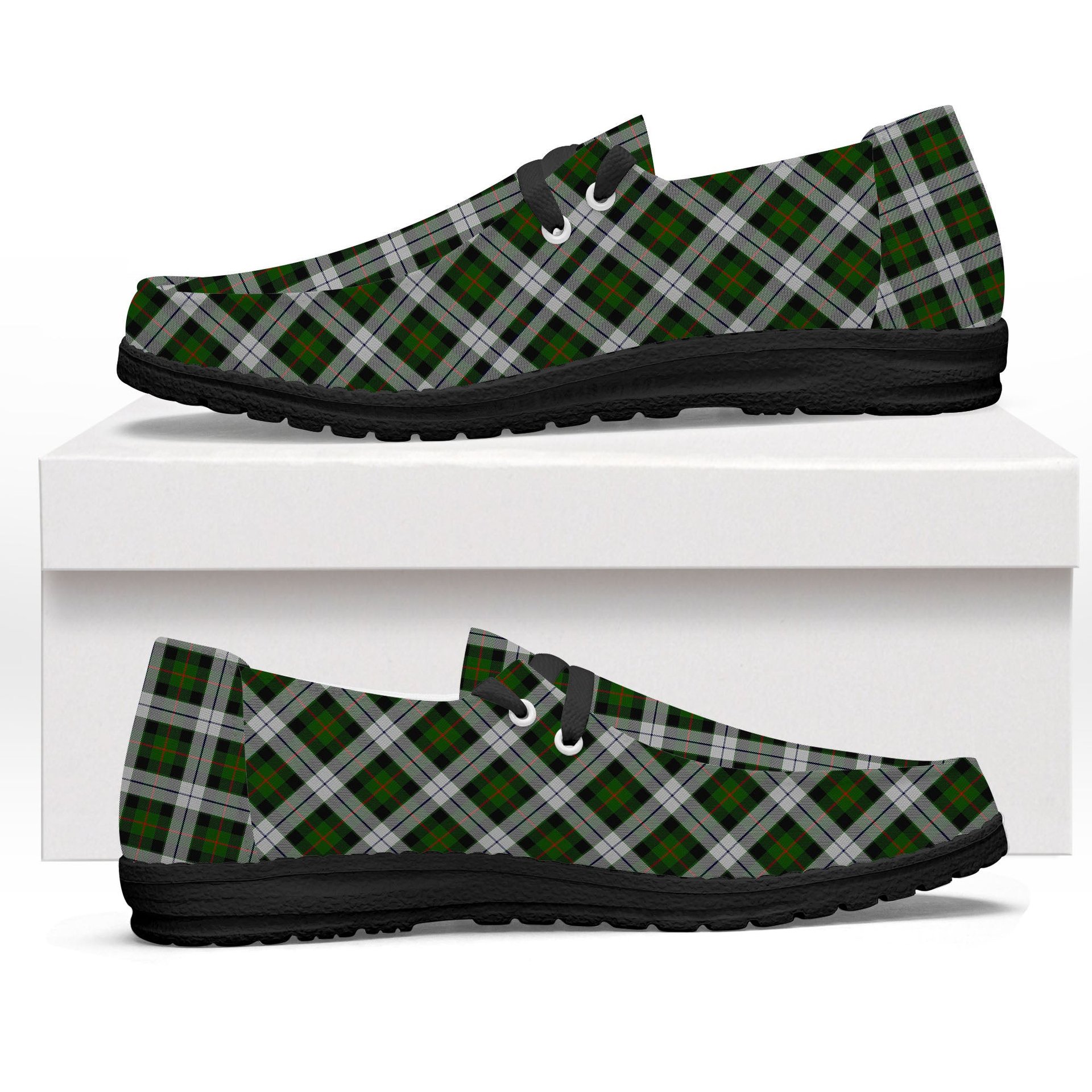 ScotsTee Shop Scottish Gunn Mrs Jane of Kirkhill House Wick Tartan Plaid Canvas Loafer Shoes
