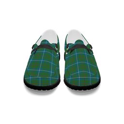 ScotsTee Shop Scottish Irvine of Bonshaw Tower Ancient Tartan Plaid Canvas Loafer Shoes
