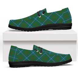 ScotsTee Shop Scottish Irvine of Bonshaw Tower Ancient Tartan Plaid Canvas Loafer Shoes