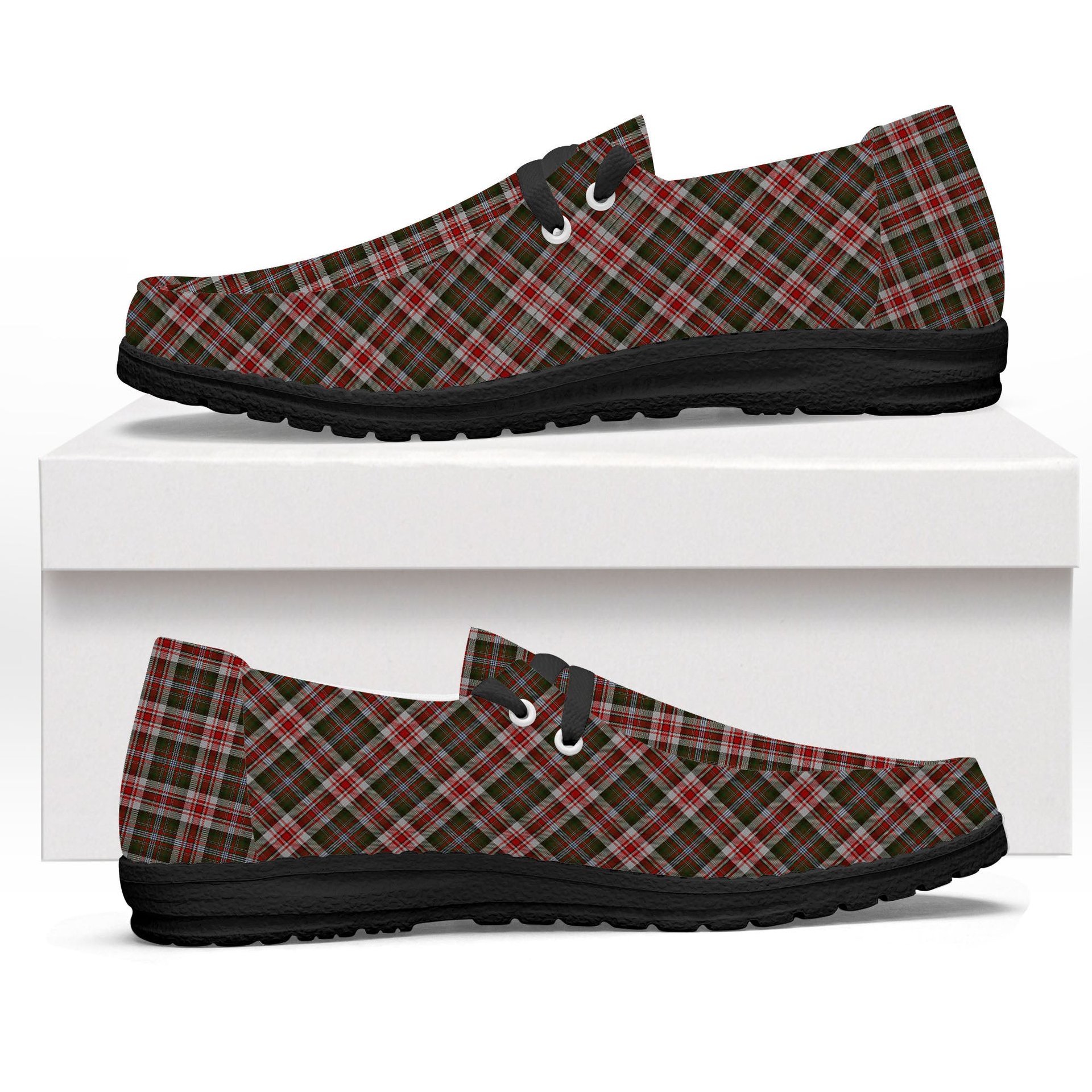 ScotsTee Shop Scottish Jacobite Dress 1 Tartan Plaid Canvas Loafer Shoes