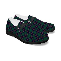 ScotsTee Shop Scottish Irvine Glenn Tartan Plaid Canvas Loafer Shoes