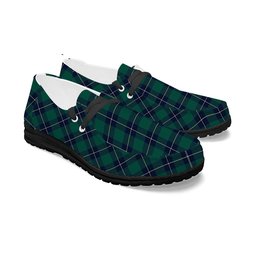 ScotsTee Shop Scottish Irvine Modern Tartan Plaid Canvas Loafer Shoes