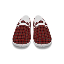 ScotsTee Shop Scottish Innes Red Modern Tartan Plaid Canvas Loafer Shoes