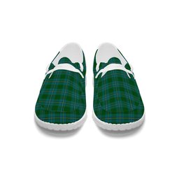 ScotsTee Shop Scottish Irvine of Bonshaw Tartan Plaid Canvas Loafer Shoes