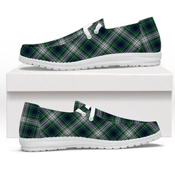 ScotsTee Shop Scottish Johnstone Dress Modern Tartan Plaid Canvas Loafer Shoes