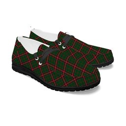ScotsTee Shop Scottish King George VI Tartan Plaid Canvas Loafer Shoes