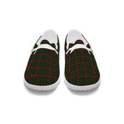 ScotsTee Shop Scottish King George VI Tartan Plaid Canvas Loafer Shoes