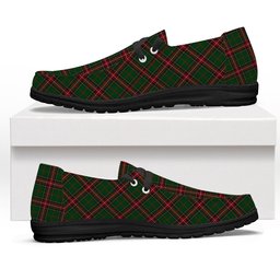 ScotsTee Shop Scottish King George VI Tartan Plaid Canvas Loafer Shoes