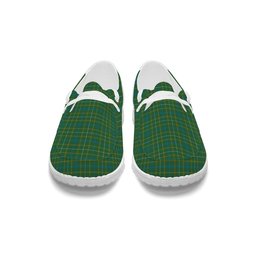 ScotsTee Shop Scottish Kennedy Irish Modern Tartan Plaid Canvas Loafer Shoes