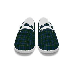 ScotsTee Shop Scottish Johnston Diana Hunting Tartan Plaid Canvas Loafer Shoes