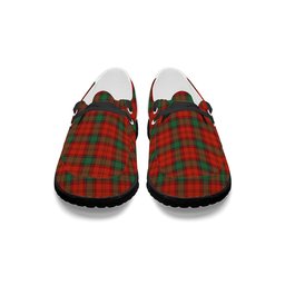 ScotsTee Shop Scottish Lindsay Black lines Ancient Tartan Plaid Canvas Loafer Shoes