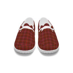 ScotsTee Shop Scottish MacAlister Modern SC Tartan Plaid Canvas Loafer Shoes