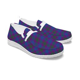 ScotsTee Shop Scottish Lang Modern Clan Tartan Plaid Canvas Loafer Shoes