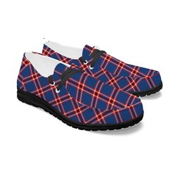 ScotsTee Shop Scottish Laing of Archiestown Modern Tartan Plaid Canvas Loafer Shoes