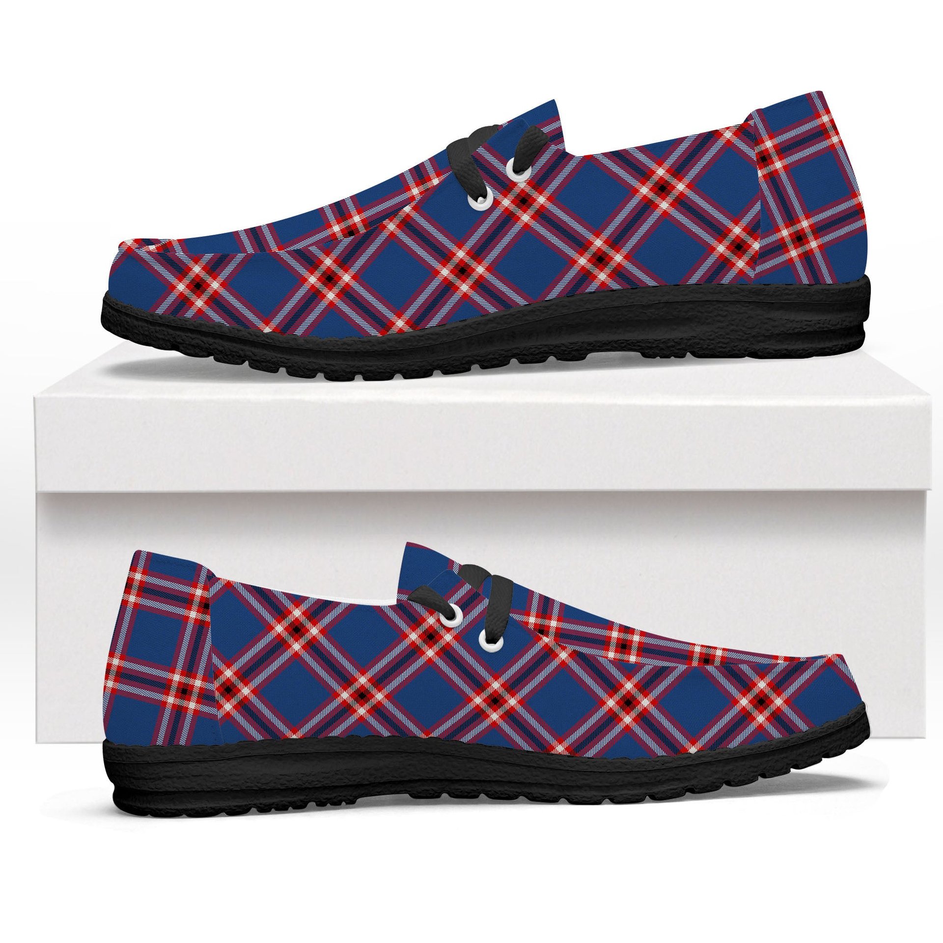 ScotsTee Shop Scottish Laing of Archiestown Modern Tartan Plaid Canvas Loafer Shoes