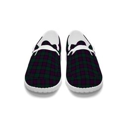 ScotsTee Shop Scottish MacArthur of Milton Hunting Tartan Plaid Canvas Loafer Shoes