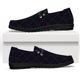 ScotsTee Shop Scottish MacArthur of Milton Hunting Tartan Plaid Canvas Loafer Shoes