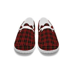 ScotsTee Shop Scottish MacAlister of Skye Modern Tartan Plaid Canvas Loafer Shoes