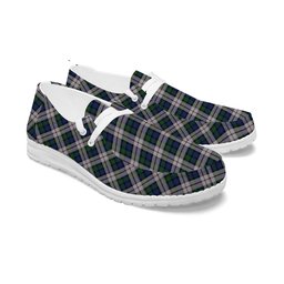 ScotsTee Shop Scottish Lauder Dress Tartan Plaid Canvas Loafer Shoes