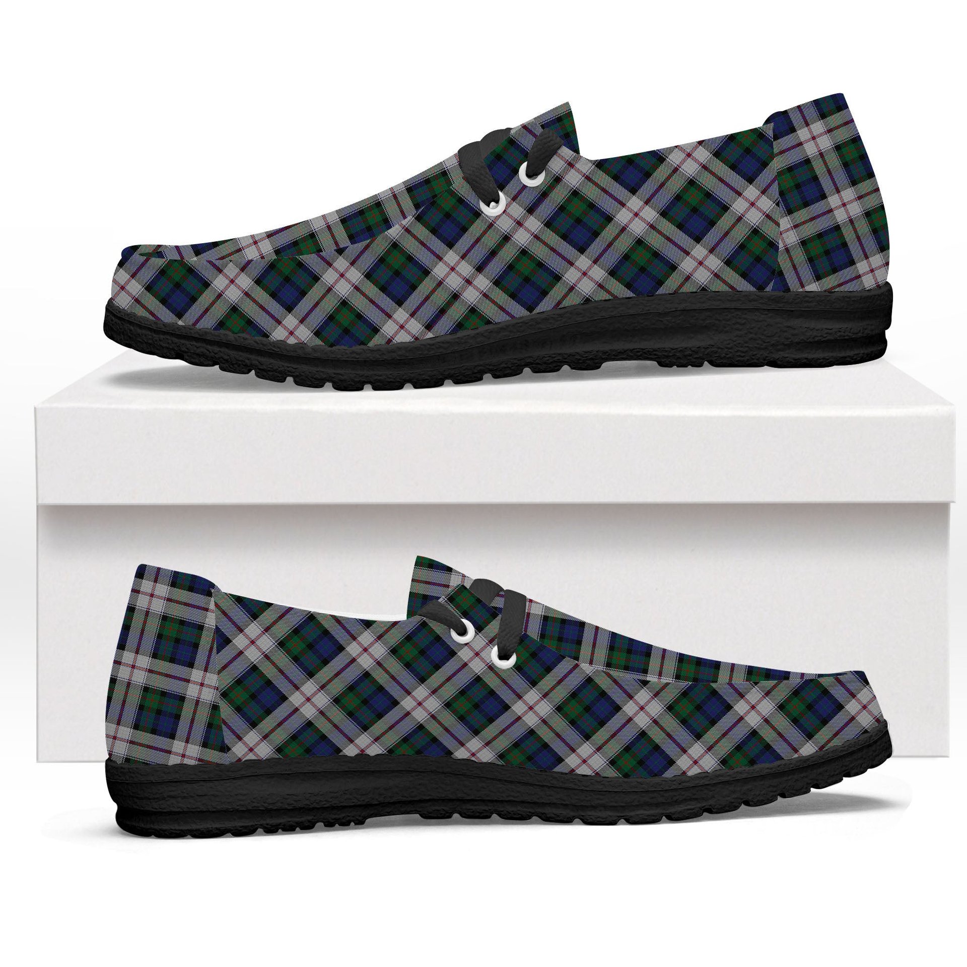 ScotsTee Shop Scottish Lauder Dress Tartan Plaid Canvas Loafer Shoes